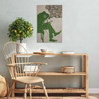 ALMLZL Funny Smoking Frog Wall Art Humorous Animal Whimsical Green Frog Canvas - Image 3