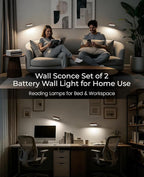 Wood LED Wall Sconce Magnetic 360°Rotate Mounted Mini Lamp Brightness - Image 8