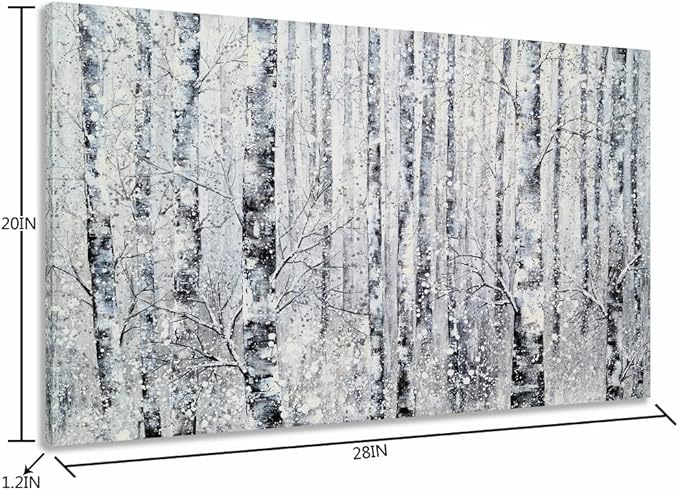 Yihui Arts Modern Birch Tree Canvas Wall Art - Image 2