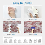 COMSTICKC 3D Faux Brick Wall Panels Peel and Stick Wall Covering, Not Real Brick - Image 9
