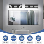 Modern LED Small Bathroom Lights Fixtures 3-Light, Metal Black Acrylic Wall - Image 5