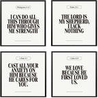 Locomiss Black and White Christian Wall Art Decor Posters, Modern Bible Verse by Unknown