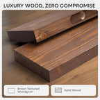 Homeforia Classic Walnut 16 inch Floating Shelf, High End Solid Real Wood Small - Image 3