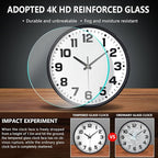 Modern Silent Wall Clock, 12 Inch Non-Ticking Battery Operated Clock, Round - Image 5