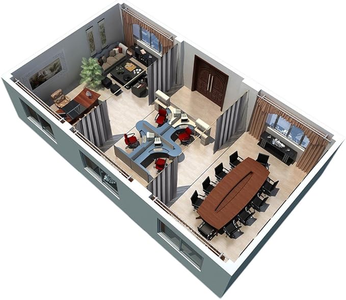 RYB HOME Gift Gray Room Divider Screen Partition, Energy Smart Modern Blackout - Image 8