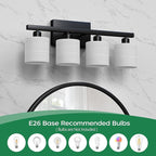 PARTPHONER Bathroom Light Fixtures, Bathroom Lighting Fixtures Over Mirror - Image 4