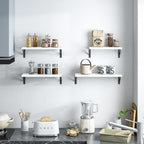 YGEOMER Floating Shelves for Wall, Different Sizes White Wall Shelves for - Image 6