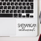 (3 pcs) Shenanigan Enthusiast Sarcastic Sticker for Tumbler, Funny Sarcastic Quote Vinyl Decal for Kindle Laptop Water Bottle Phone Hard Hat - 3x1.5