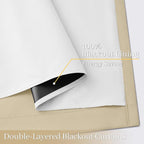 Yakamok 100% Blackout Curtain Panels 63 inches Cold and Light Blocking Drapes - Image 4