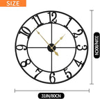 LEIKE Extra Large Wall Clocks, Silent Little Ticking, Battery Operated Vintage - Image 6