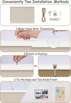 DAHAPYBOO Cork Board with Linen White 2Pack, Bulletin Board 17"x12" Hanging - Image 3