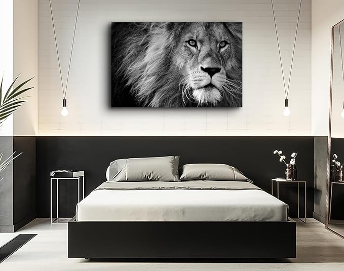 Baisuart D0169 Modern Giclee Canvas Prints Wall Art Stretched Artwork Black and - Image 5