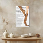 Trendy Newspaper Posters Vintage Leopard Boots Poster Feminist Canvas Prints - Image 4