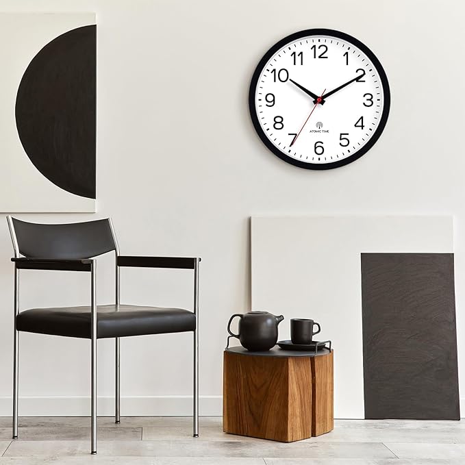 AKCISOT Atomic Black Wall Clock Analog Clocks - Image 9