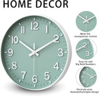 HZDHCLH Wall Clocks Battery Operated, Wall Clock Green, 8 inch Wall Clock - Image 3