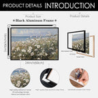 Nature Landscape Wall Art Coastal Wildflower Poster 16X24 inch Black Framed - Image 2