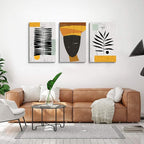 Framed Canvas Wall Art African Ethno Motive Wall Art Set, Abstract Ethno Art - Image 2