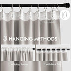 MIULEE Stone Back Tab Blackout Curtains 90 Inches Long 2 Panels Set - Image 4