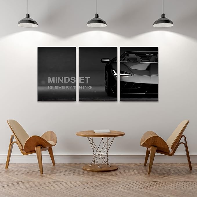 KAWAHONE Motivational Canvas Wall Art Lamborghini Posters Prints Entrepreneur - Image 3