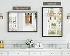 Syndra Black Wood Frame Bathroom Mirror, Waterproof Slim Deep Frame, - Image 5