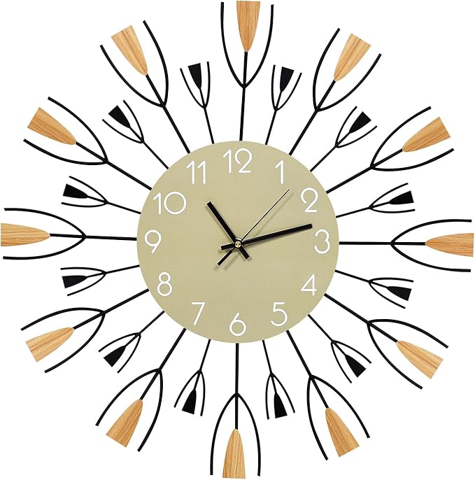 24 Inch Large Modern Wall Clock – Mid Century Sunburst Decorative Silent - Image 8