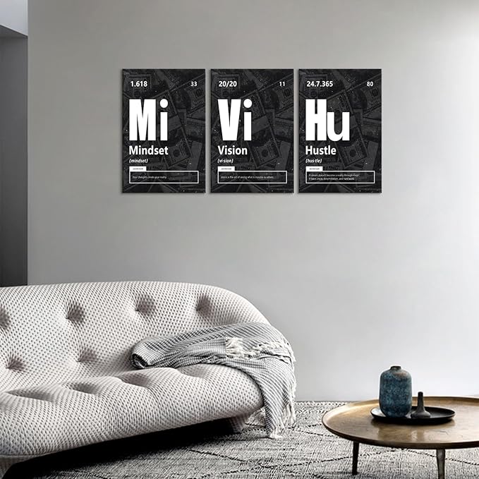 KAWAHONE Motivational Canvas Wall Art Framed, Inspirational Quote Success - Image 2