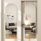 Arched Full Length Door Mirror 14x48, Metal Frame by JAWGLOW