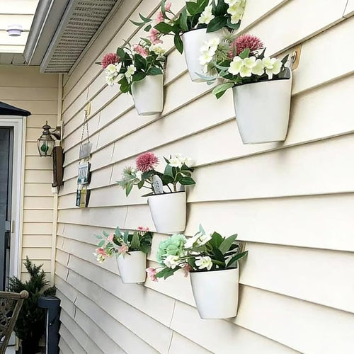 4 Inch Self Watering Hanging Planters, Wall Mounted Plant Pots - Image 2