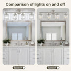 Crystal Bathroom Light Fixtures, Bathroom Lighting Fixtures Over Mirror - Image 7