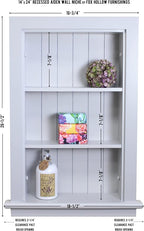 14x24 Aiden Recessed Wall Niche Medicine Cabinet Replacement, in The Wall - Image 7
