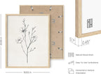 HAUS AND HUES Grey Floral Wall Art - Image 3