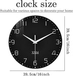 XNM Minimalist Wall Clocks Battery Operated 16 Inches Or Larger Black Wall Clock - Image 3
