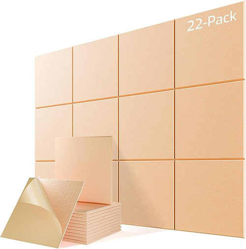 22 Pack Self-Adhesive Acoustic Panels, Soundproof Wall Panels by Lebenforce