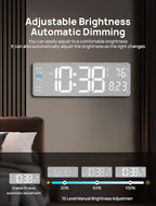 MASHI 2026 Upgrade Digital Wall Clock, Auto-Dimming Wall Clock - Image 4
