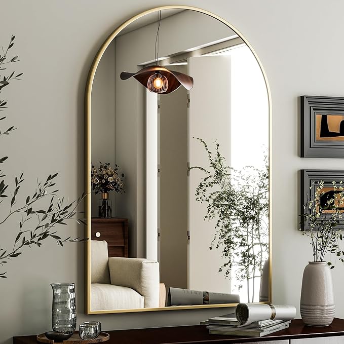 HARRITPURE Arched Wall Mirror – 24"x36" Arch Bathroom Mirror, Living Room Home - Image 8