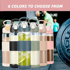 Glass Water Bottle for Protein Mixes 24 oz Shaker Bottles with Ball Portable Glass Shaker Blender for Fitness BPA Free Leakproof