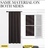 NICETOWN Blackout Curtains for Living Curtains, Toffee Brown, 1 Pair, 34-inch W - Image 5