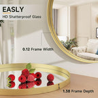 24 Inch Round Bathroom Mirror - Image 6