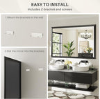 Briivue 55x32 Inch Black Bathroom Mirror - Image 5