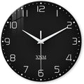 XNM Decorative Wall Clocks Battery Operated 14 Inch Black Wall Clock by XNMwallclock