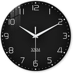 XNM Minimalist Wall Clocks Battery Operated 16 Inches Or Larger Black Wall Clock by XNMwallclock