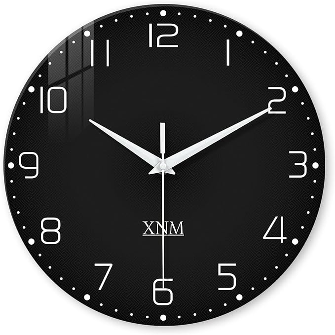 XNM Minimalist Wall Clocks Battery Operated 16 Inches Or Larger Black Wall Clock by XNMwallclock