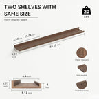 Boswillon 55.1 Inches Long Floating Shelves, 2 Set Rustic Wall Shelf - Image 3