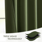 MIULEE Olive Green Back Tab Blackout Curtains 90 Inches Long 2 Panels Set - Image 7