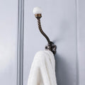 Indian Shelf Pack of 12 Heavy Duty Double Prong White Decorative Coat Hooks by IndianShelf