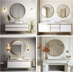 Sunniry Gold Round Mirror, Circle Mirror 26 inch, Round Mirrors - Image 7