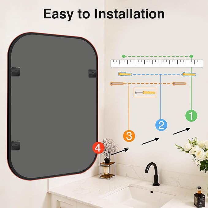 Bathroom Mirror for Wall, HD Reflection Shatterproof Mirror for Living Room - Image 9