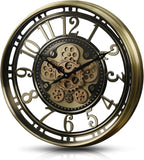 CLXEAST 21 Inch Industrial Moving Gears Wall Clock, Modern Farmhouse Arabic - Image 9
