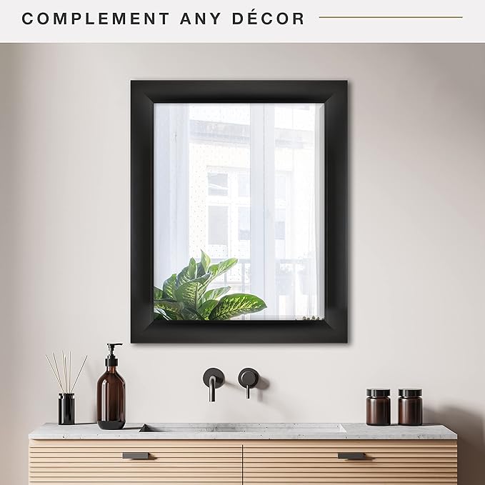 MCS Simplicity 22x28 Large Wall Mirror, Vertical & Horizontal Wall Hanging - Image 2