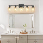 Ascher 5-Light Bathroom Light Fixtures, 33 Inch Vanity Lights - Image 8